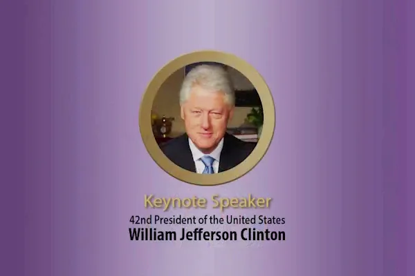 Former President Bill Clinton speaking in honor of Rev. Amos Brown
