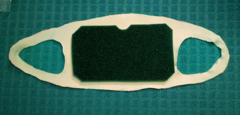 back of face mask sample