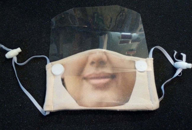 Front of Mask with built-in Shield