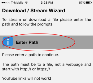 Step 2 - Enter Path Screenshot
